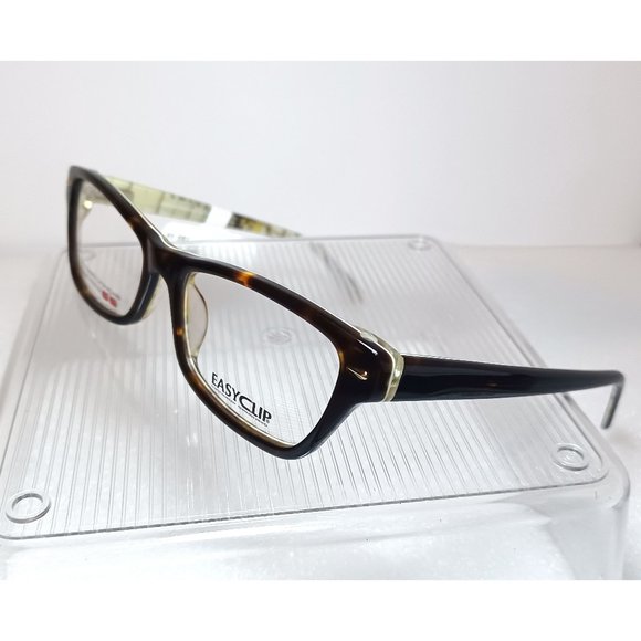 Kids EasyClip Brown Orange Tortoise Frames Green Camo Interior w/ Sunglasses - Picture 3 of 12